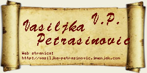 Vasiljka Petrašinović vizit kartica